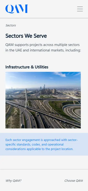 QAM Design phone user interface